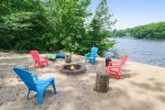 Waterfront fire pit area